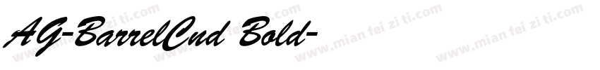 AG-BarrelCnd Bold字体转换